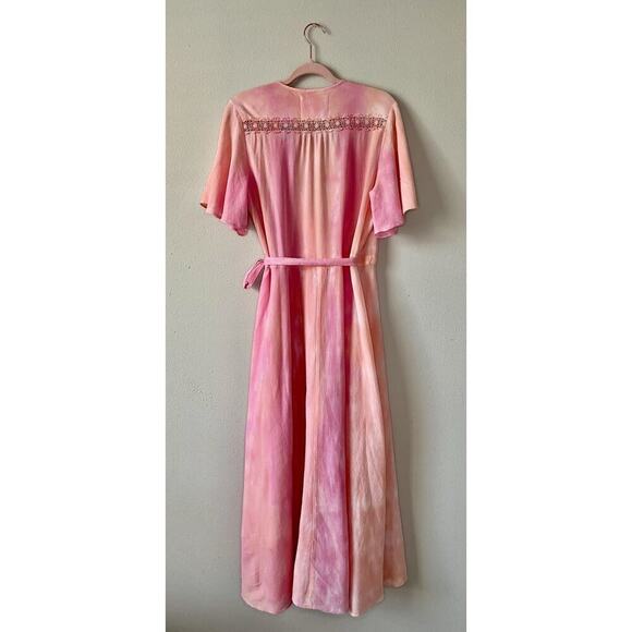 Johnny Was x Amanda Bond Pink Ombre SizeL Handmade in Malibu Boho Flutter Sleeve - Picture 3 of 16